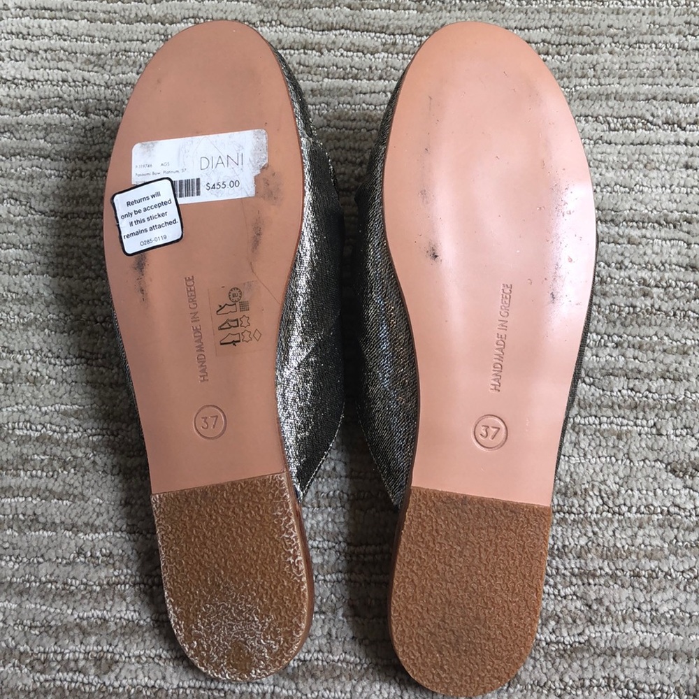 NWT Ancient Greek Sandals Passoumi Bow Platinum 37 - Picture 3 of 5